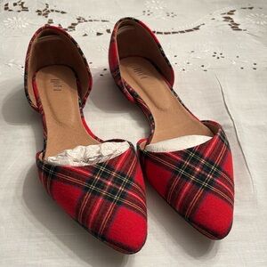 J Jill Plaid Flats